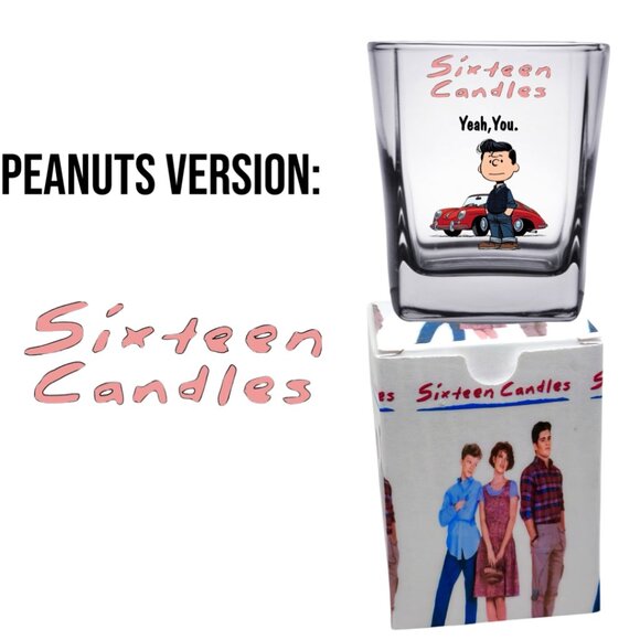 PEANUTS/80's and 90's Movies Mashup SHOT GLASS/ Gift Box, UNIQUE GIFT - Picture 11 of 15